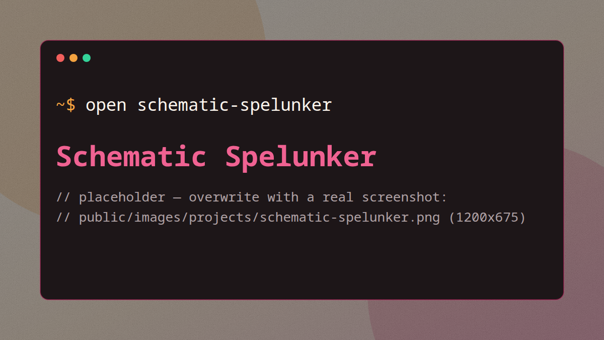 Schematic Spelunker screenshot